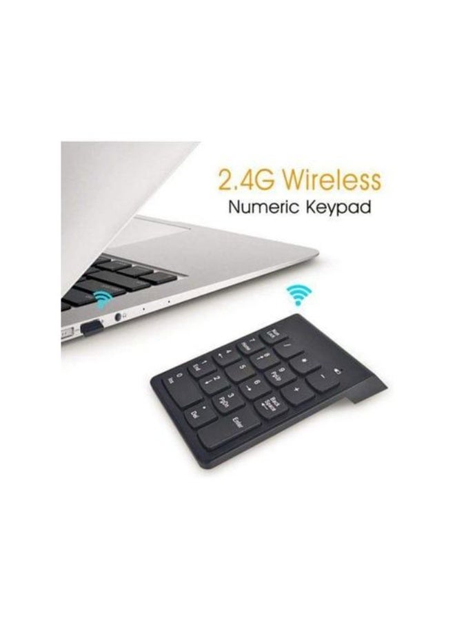 ADMIN TECHNOLOGY 2.4GHz Wireless Numeric Keypad with 18 Keys & USB Receiver - Portable Slim Mini Number Pad for Financial Accounting, Compatible with Laptop, Desktop & PC - Image 5